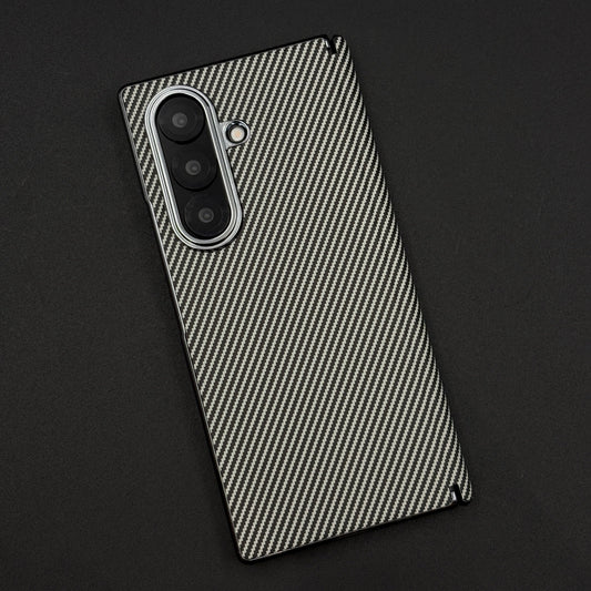 Carbon Fibre Smooth Feel Case with Front Screen Protector For Samsung Galaxy Z Fold 5 | Lightweight | Luxury Look