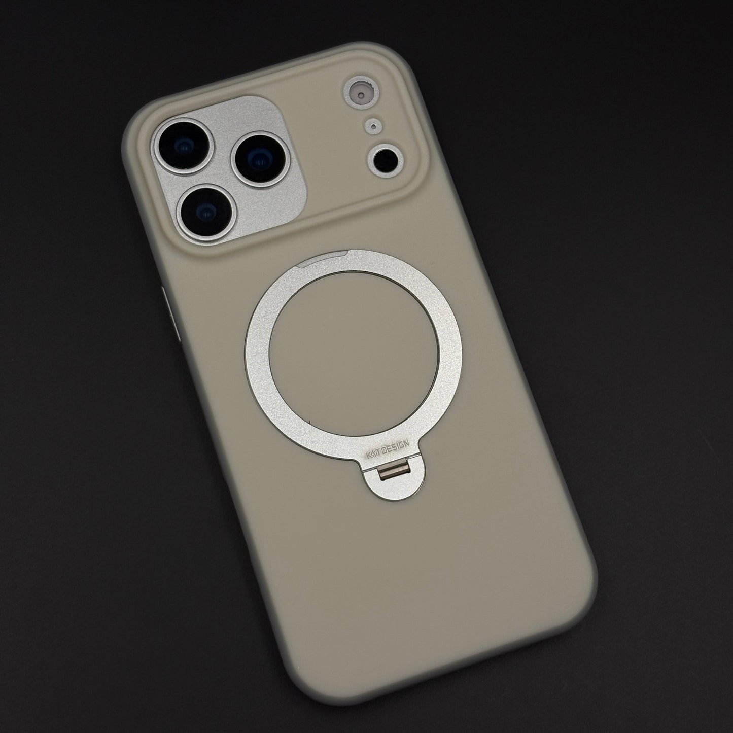 Matte MagSafe Ring Stand Case for iPhone 17 Series | Rotating Metal Kickstand