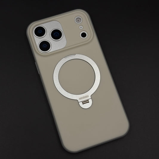 Matte MagSafe Ring Stand Case for iPhone 17 Series | Rotating Metal Kickstand