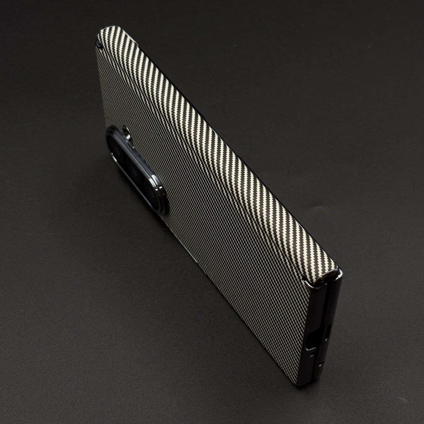 Carbon Fibre Smooth Feel Case with Front Screen Protector For Samsung Galaxy Z Fold 5 | Lightweight | Luxury Look