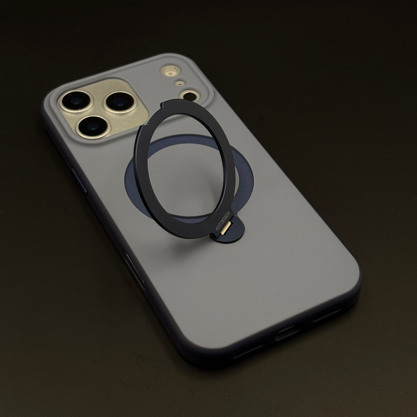 Matte MagSafe Ring Stand Case for iPhone 17 Series | Rotating Metal Kickstand