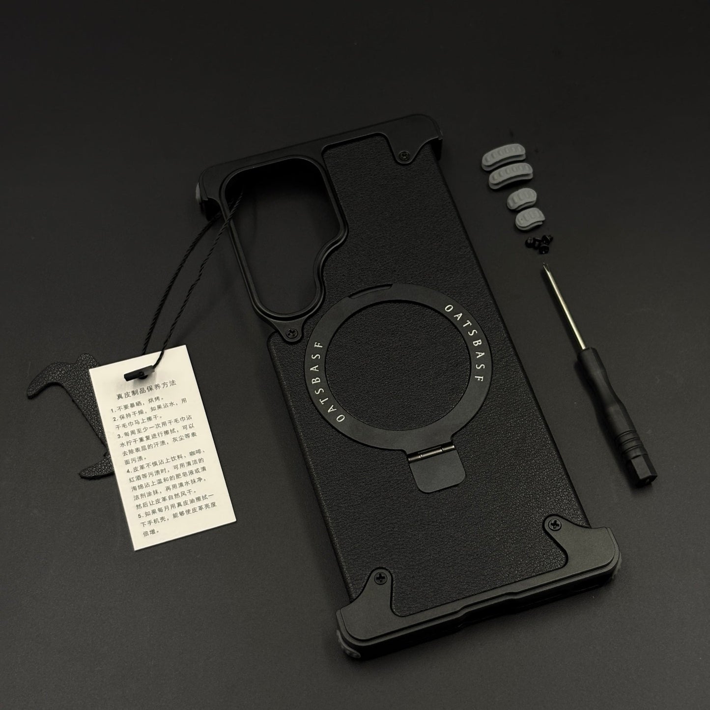 Metal Armor Ring Stand Mobile Case Cover for Samsung Galaxy S25 Ultra | Magnetic Grip