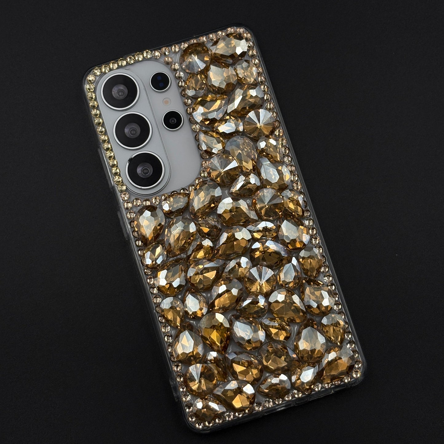 Gemstone Luxe Case for Samsung Galaxy S25 Ultra with Crystal Embellishment and Elegant Sparkle