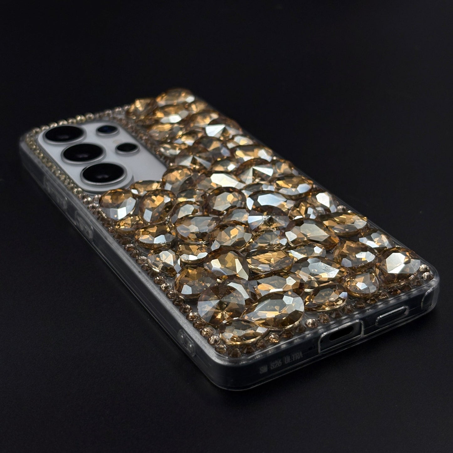 Gemstone Luxe Case for Samsung Galaxy S25 Ultra with Crystal Embellishment and Elegant Sparkle