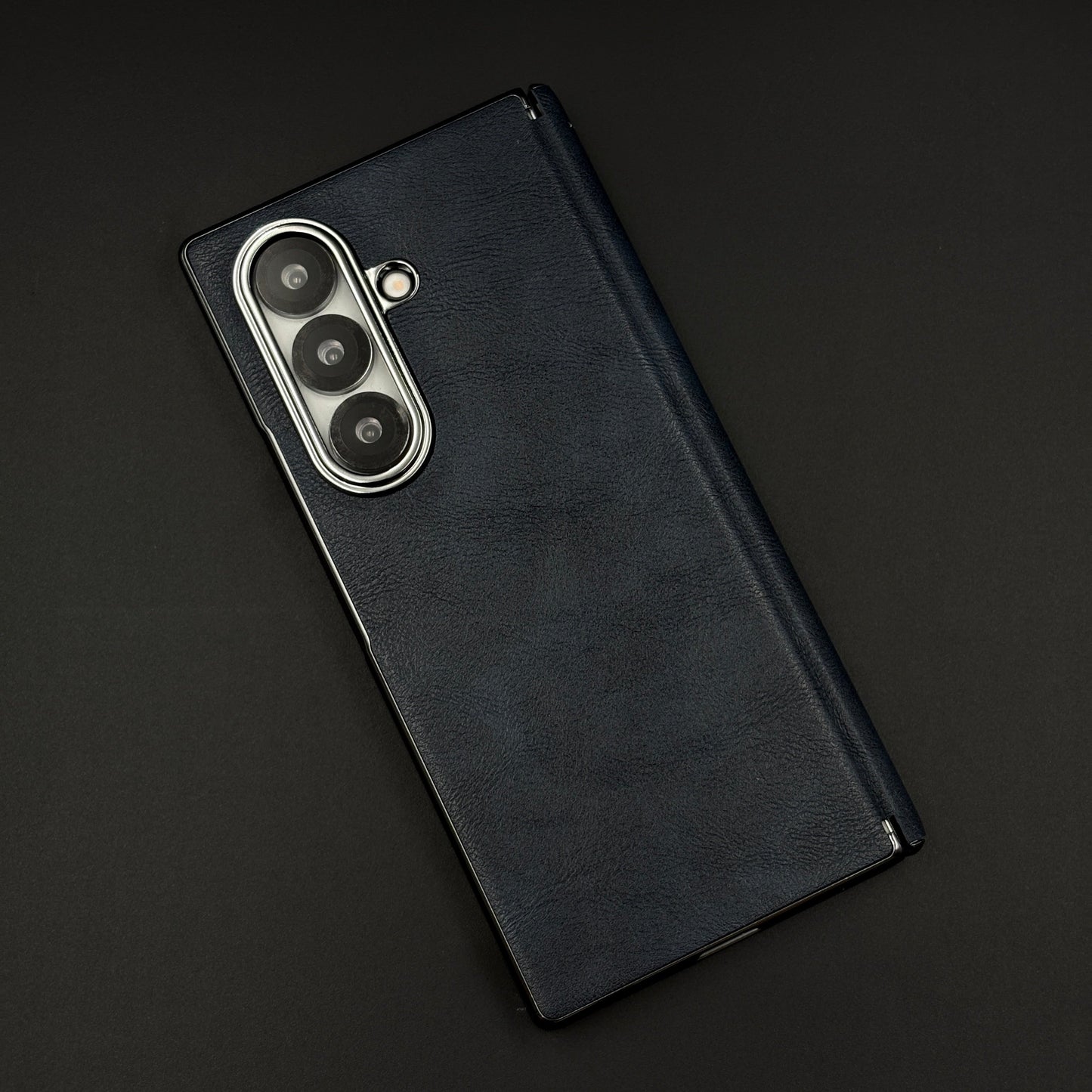 Protective Leather Case for Samsung Galaxy Z Fold 6 | Carbon Fibre Feel  | Front Display & Hinge Guard | Luxury Edition