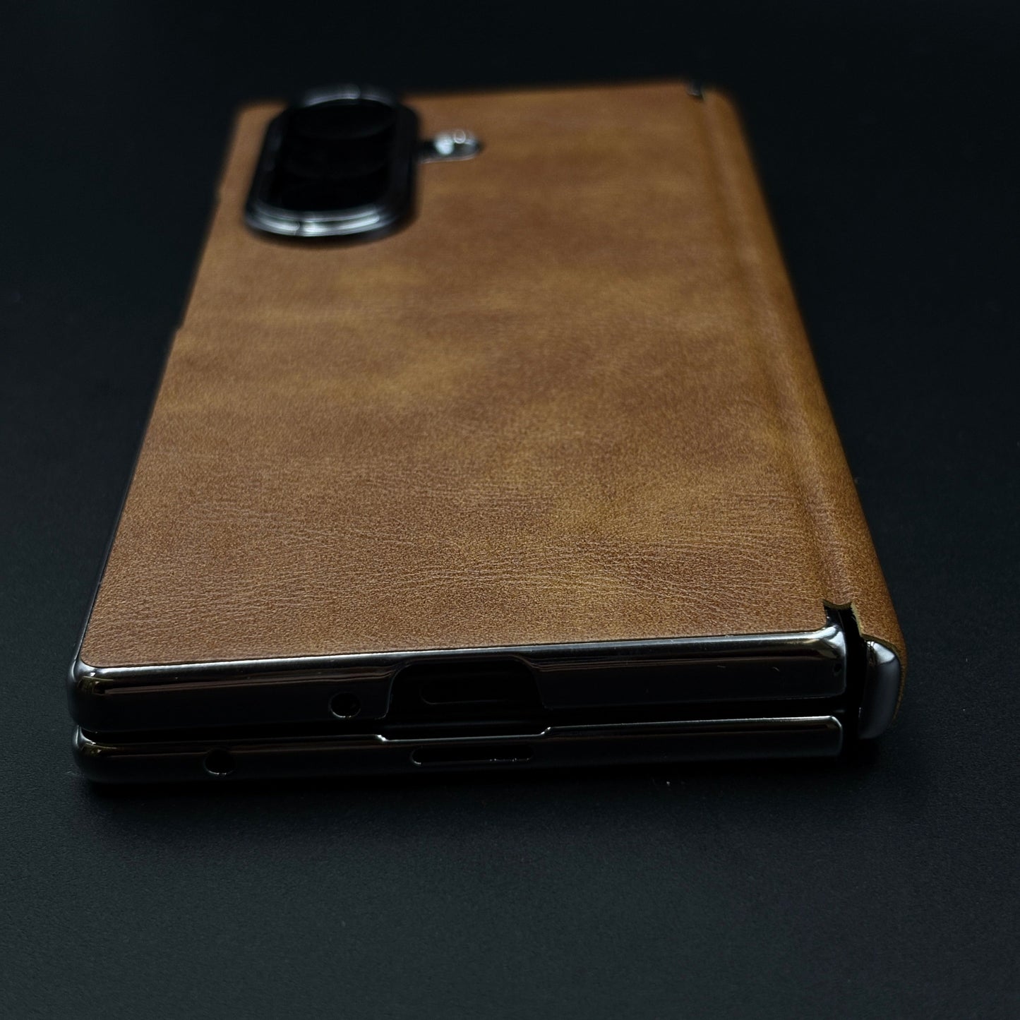 Protective Leather Case for Samsung Galaxy Z Fold 6 | Carbon Fibre Feel  | Front Display & Hinge Guard | Luxury Edition