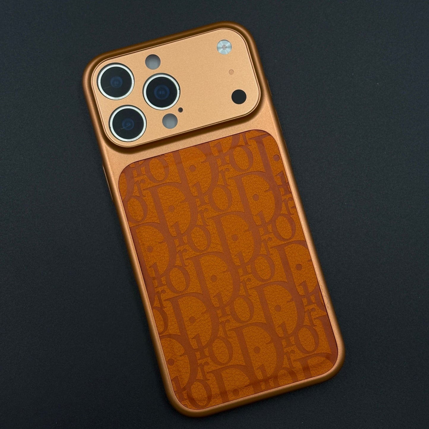 CD Leather Converter Case with Hidden MagSafe and Camera Protection for iPhone
