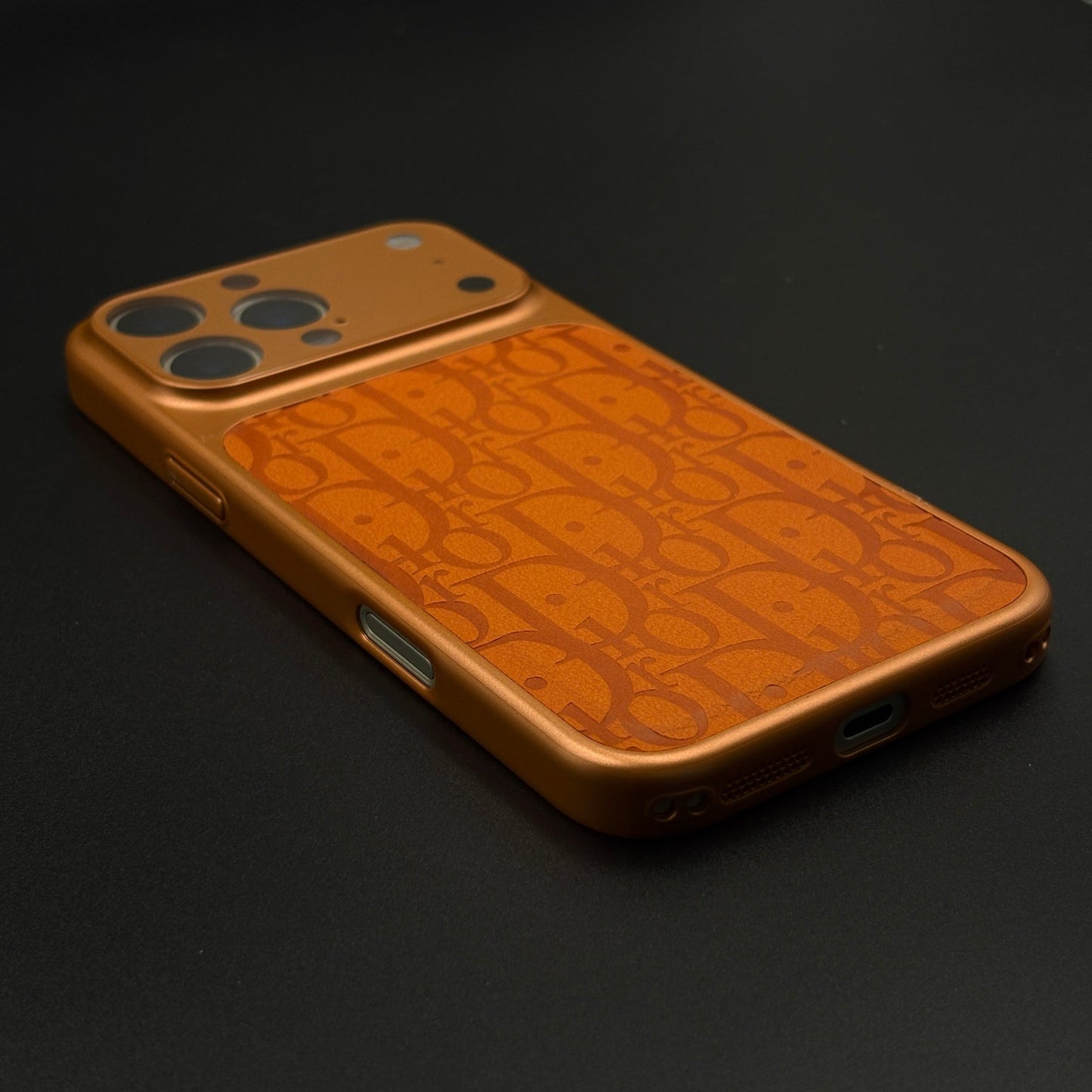 CD Leather Converter Case with Hidden MagSafe and Camera Protection for iPhone