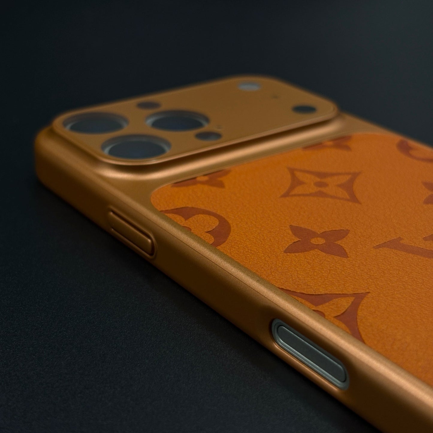 Luxury Fashion Brand Leather Converter Case with Hidden MagSafe and Camera Protection for iPhone