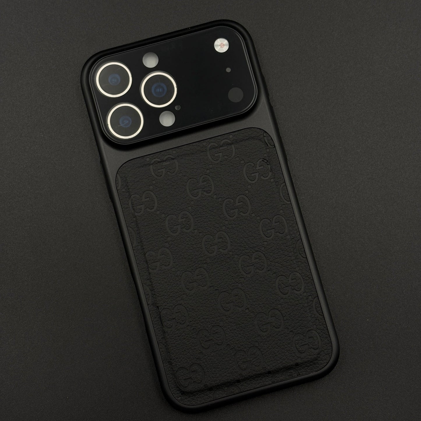GG Leather Converter Case with Hidden MagSafe and Camera Protection for iPhone