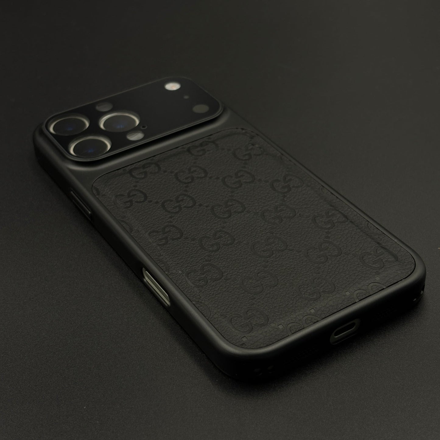 GG Leather Converter Case with Hidden MagSafe and Camera Protection for iPhone