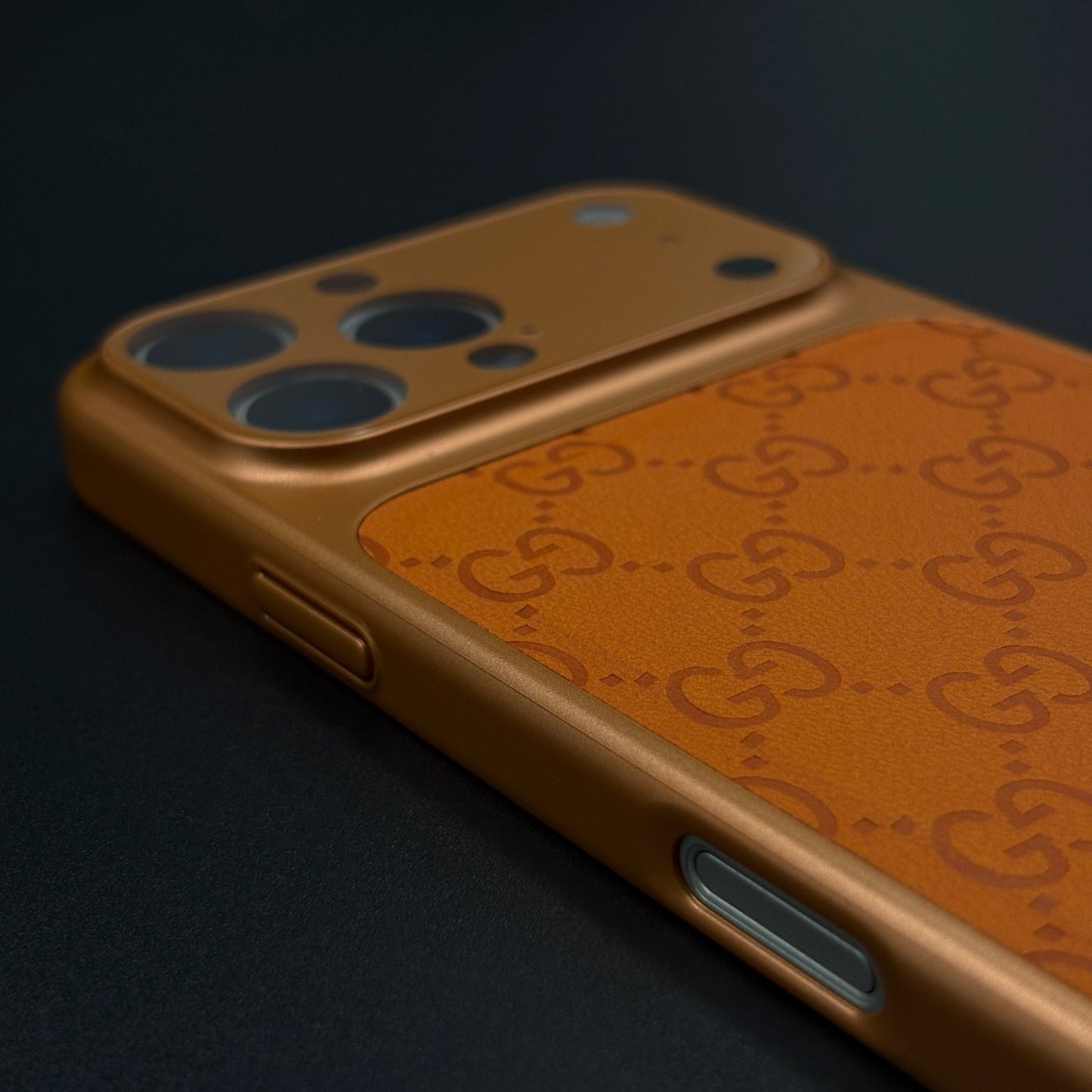 GG Leather Converter Case with Hidden MagSafe and Camera Protection for iPhone