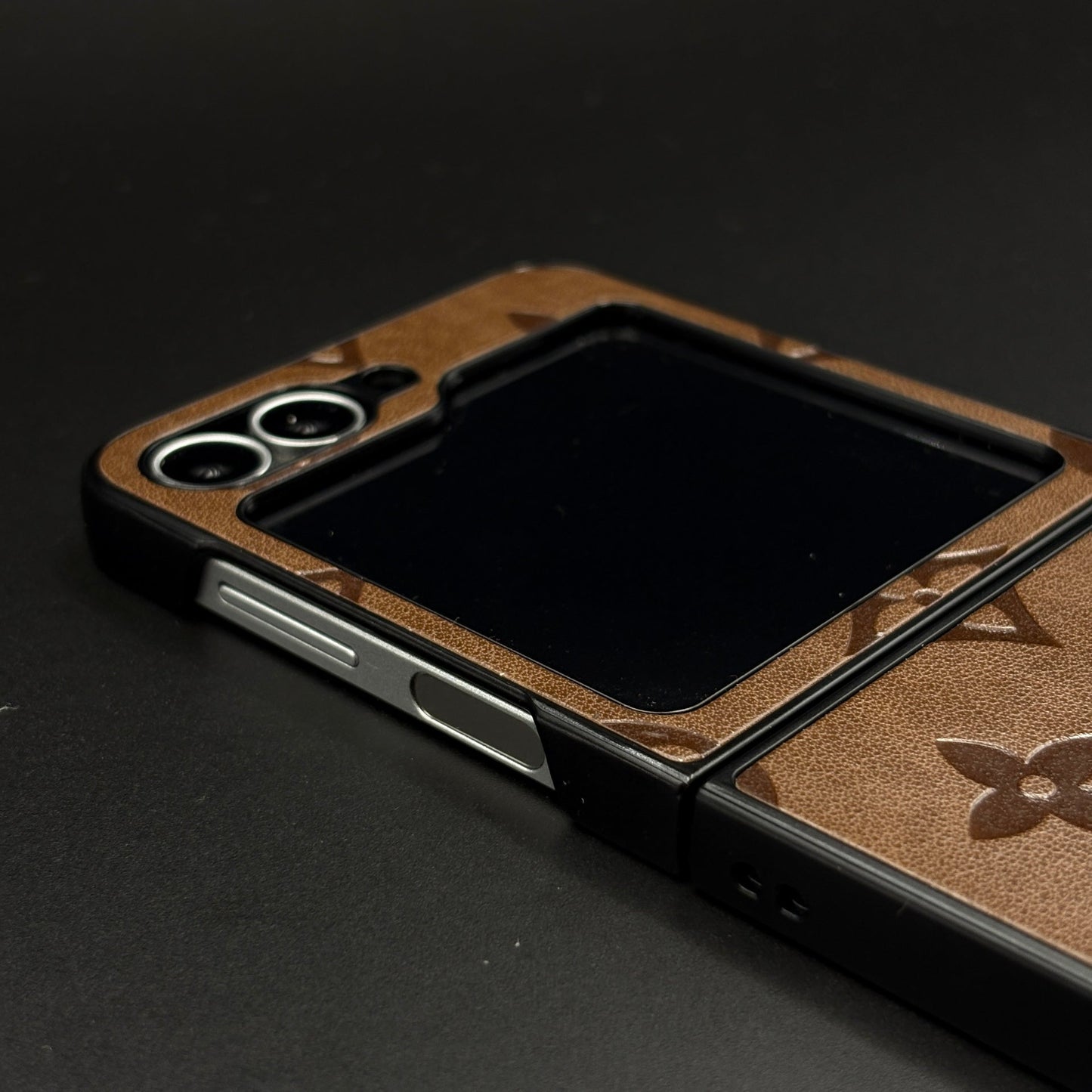 Embossed Feel Leather Designer Case for Samsung Galaxy Z Flip 6 | Ultra-Luxe Brand Edition