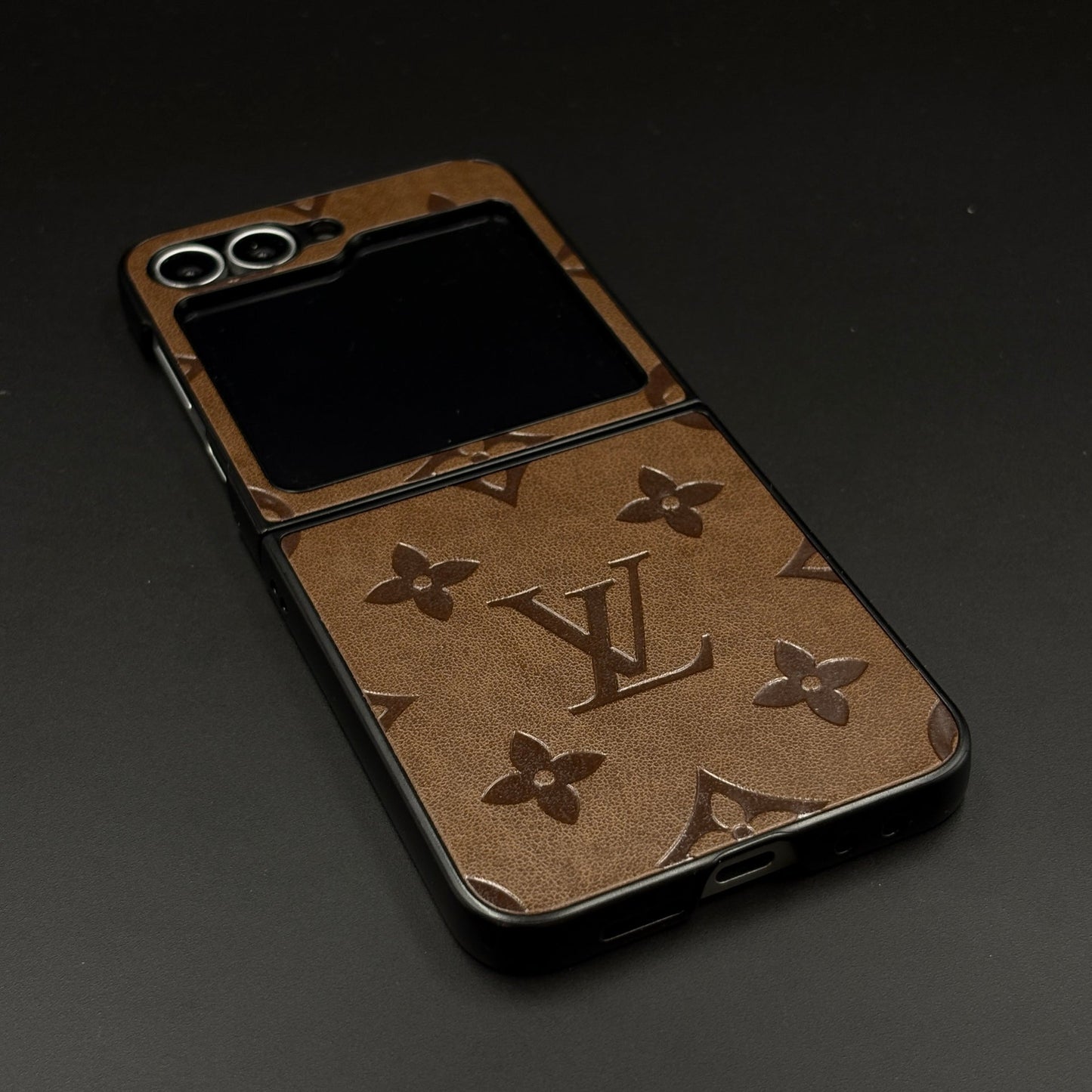 Embossed Feel Leather Designer Case for Samsung Galaxy Z Flip 6 | Ultra-Luxe Brand Edition