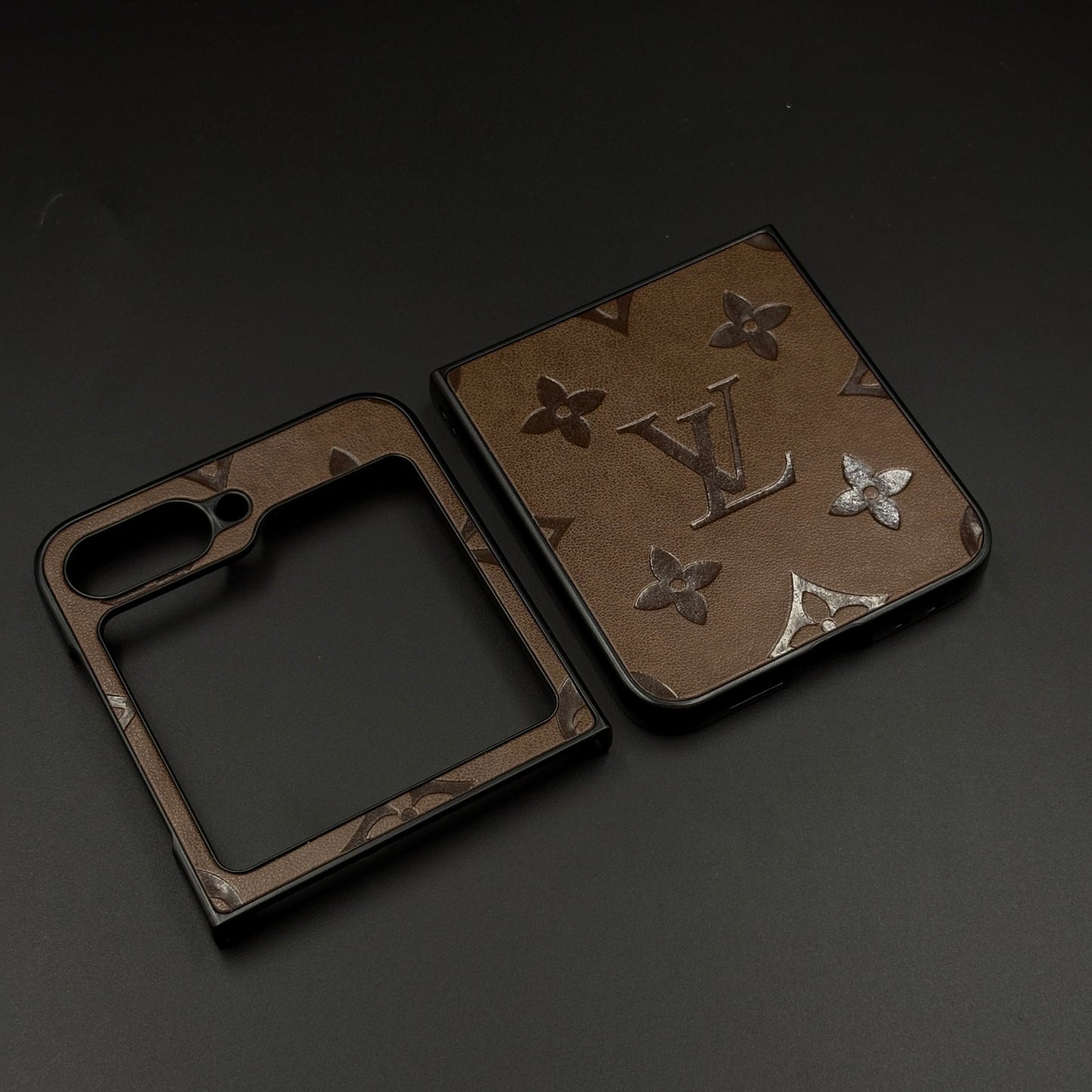 Embossed Feel Leather Designer Case for Samsung Galaxy Z Flip 6 | Ultra-Luxe Brand Edition
