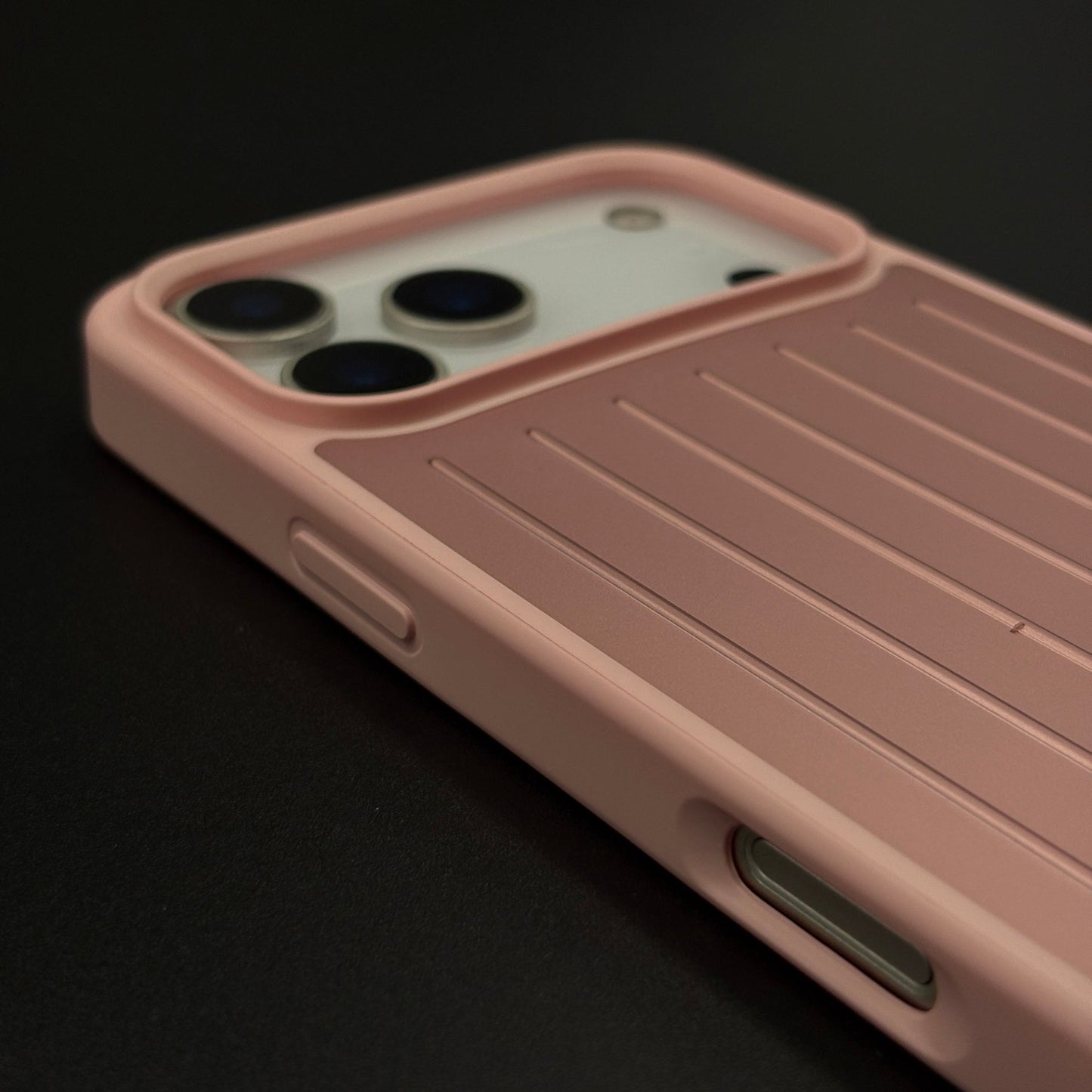Luxury Luggage Brand RM Vertical Ribbed Hidden MagSafe OG Case for iPhone 17 Series
