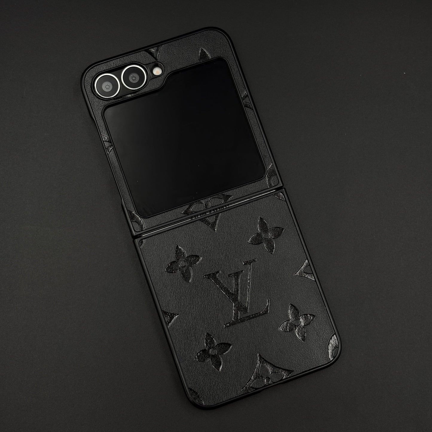 Embossed Feel Leather Designer Case for Samsung Galaxy Z Flip 6 | Ultra-Luxe Brand Edition