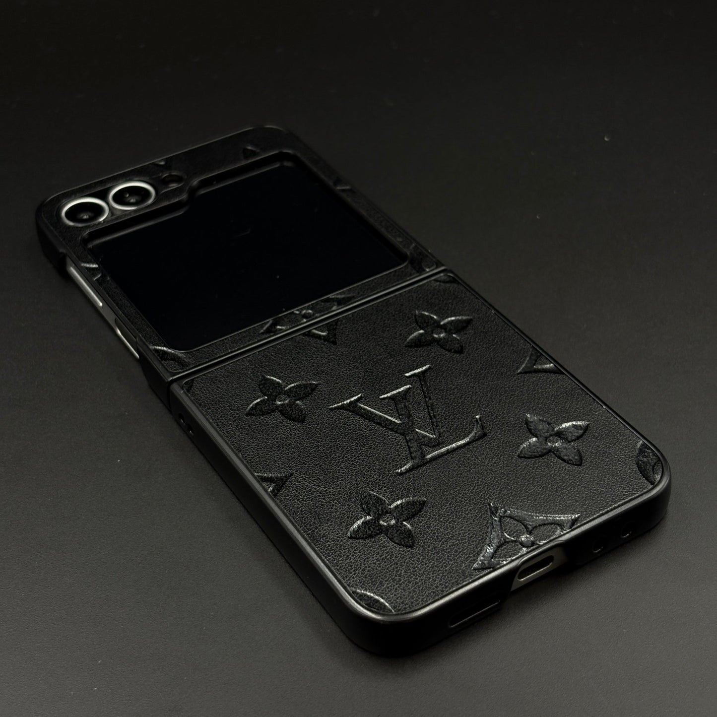 Embossed Feel Leather Designer Case for Samsung Galaxy Z Flip 6 | Ultra-Luxe Brand Edition