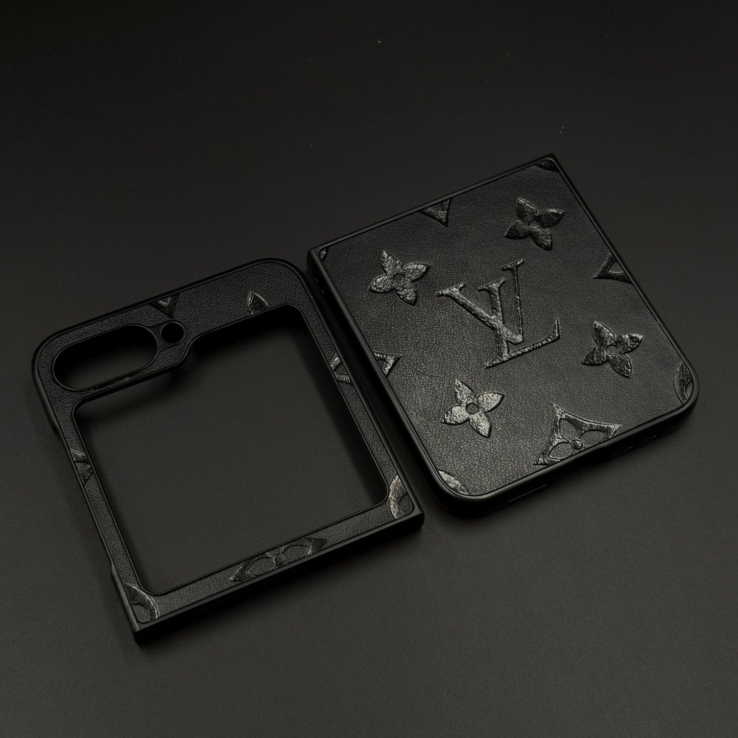 Embossed Feel Leather Designer Case for Samsung Galaxy Z Flip 6 | Ultra-Luxe Brand Edition