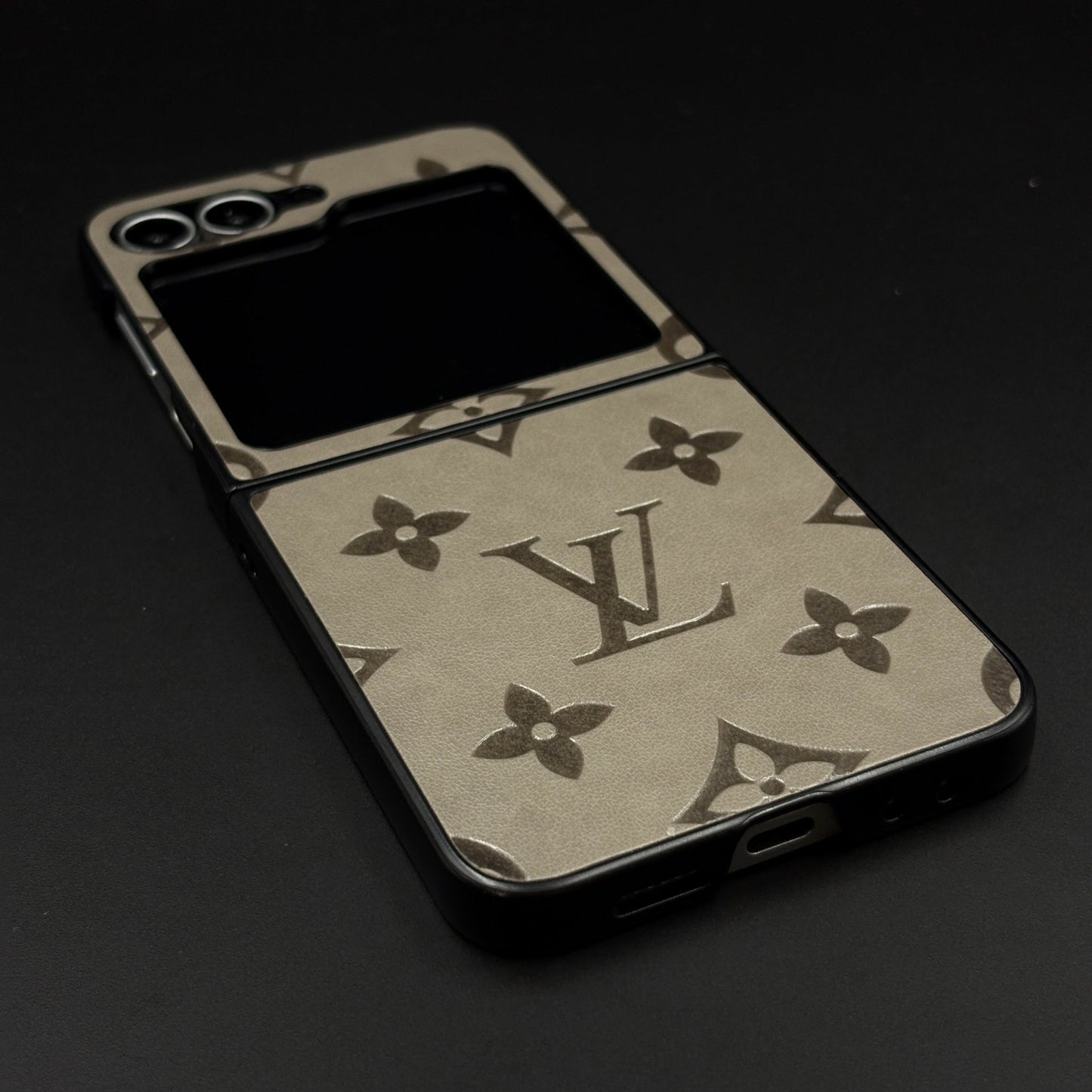 Embossed Feel Leather Designer Case for Samsung Galaxy Z Flip 6 | Ultra-Luxe Brand Edition