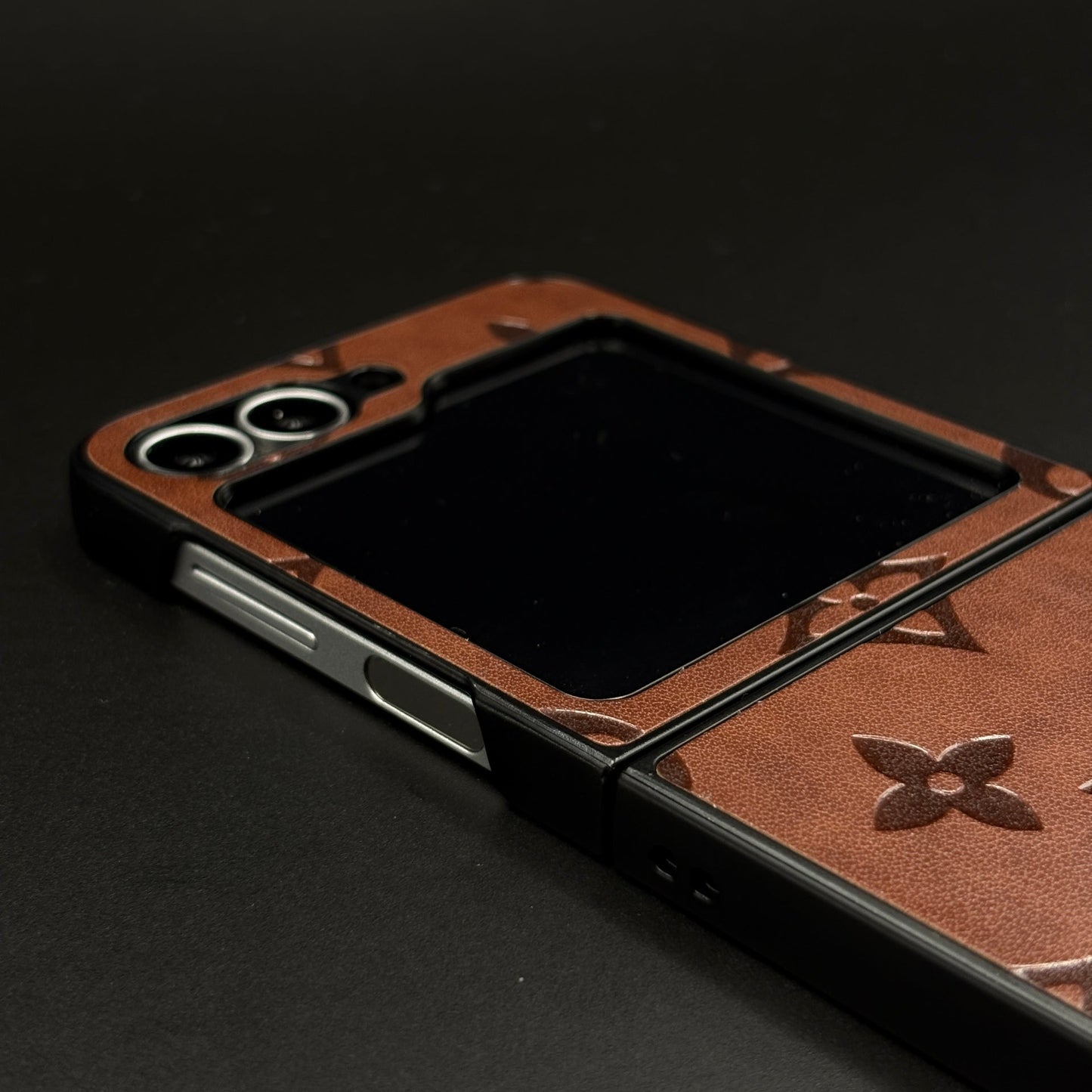 Embossed Feel Leather Designer Case for Samsung Galaxy Z Flip 6 | Ultra-Luxe Brand Edition