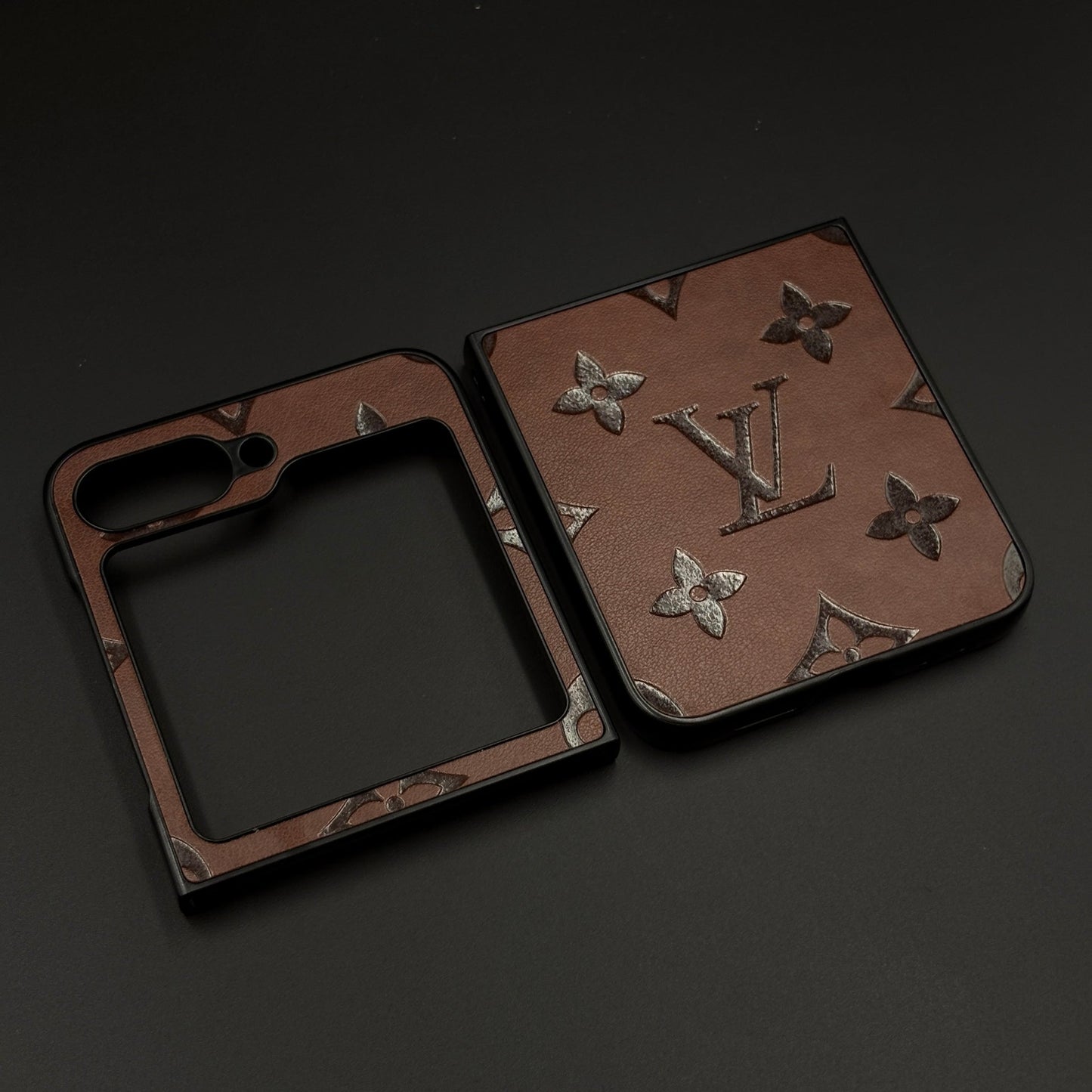 Embossed Feel Leather Designer Case for Samsung Galaxy Z Flip 6 | Ultra-Luxe Brand Edition