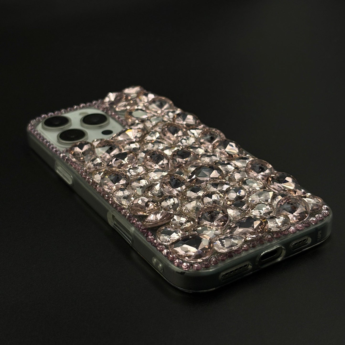 Gemstone Luxe Case for iPhone with Crystal Embellishment and Elegant Sparkle