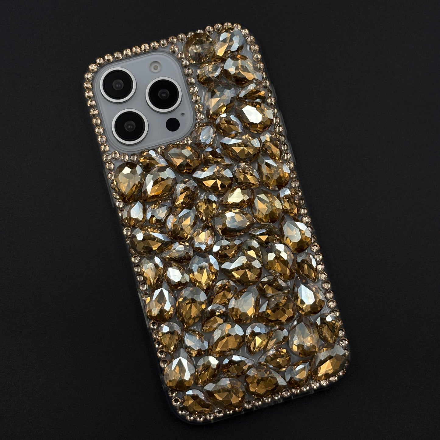 Gemstone Luxe Case for iPhone with Crystal Embellishment and Elegant Sparkle