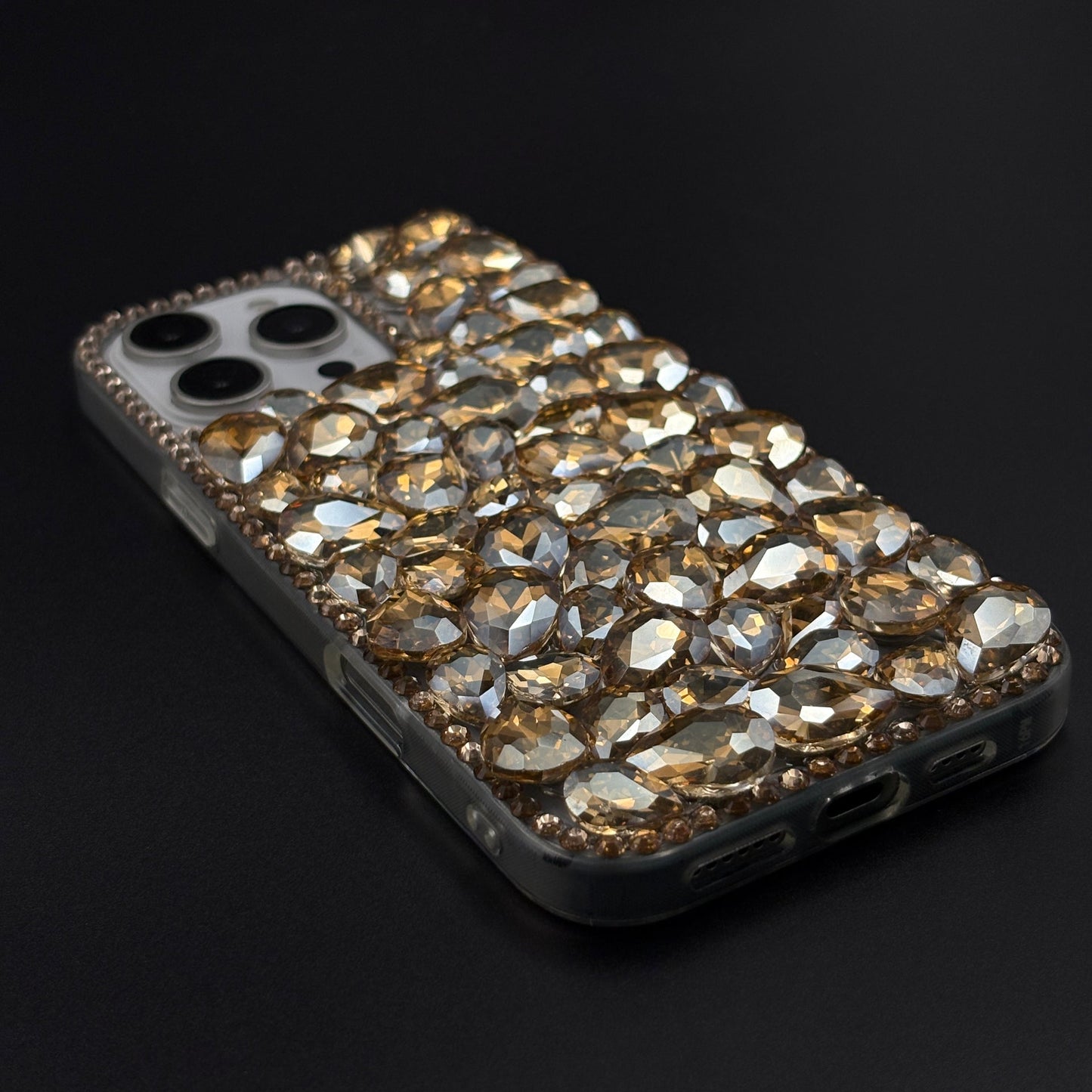 Gemstone Luxe Case for iPhone with Crystal Embellishment and Elegant Sparkle
