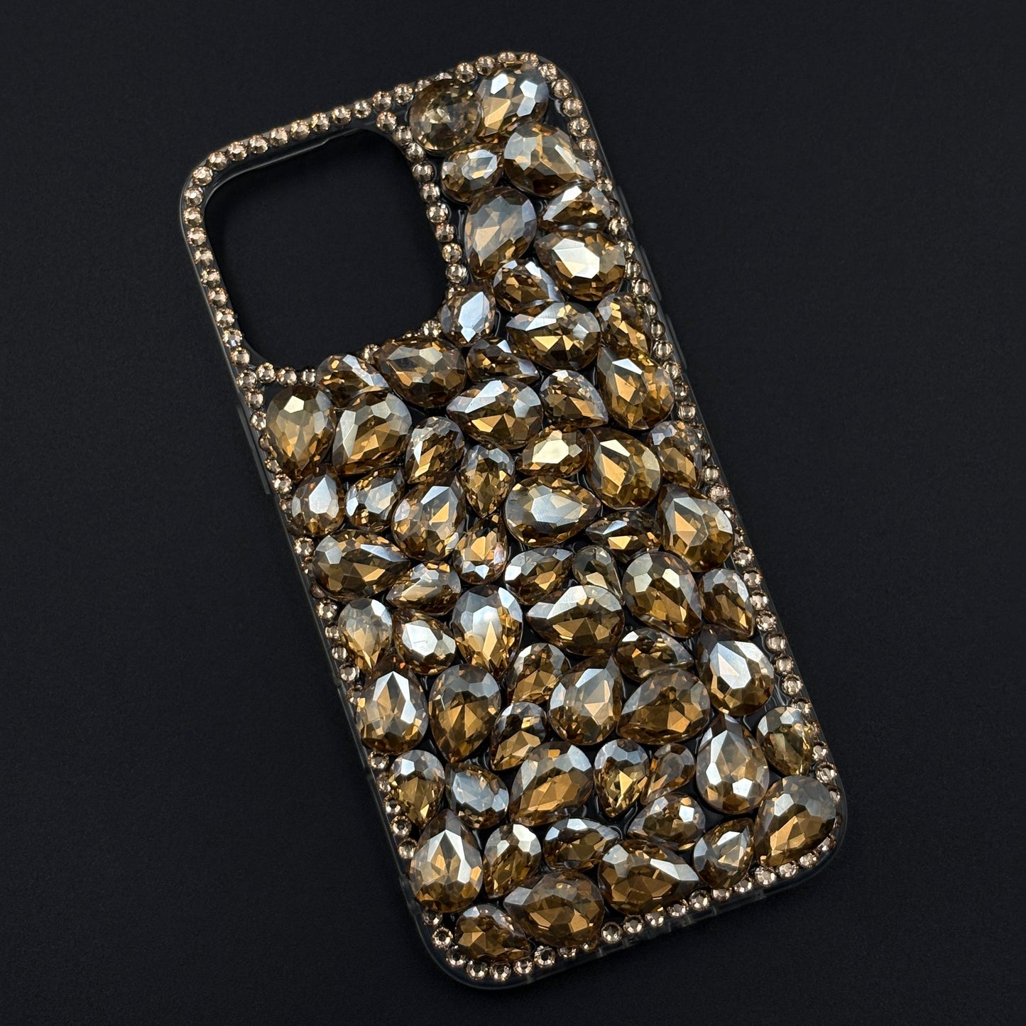 Gemstone Luxe Case for iPhone with Crystal Embellishment and Elegant Sparkle
