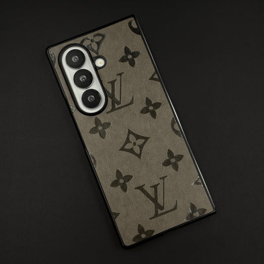 Embossed Feel Leather Designer Case for Samsung Galaxy Z Fold 7 | Ultra-Luxe Brand Edition