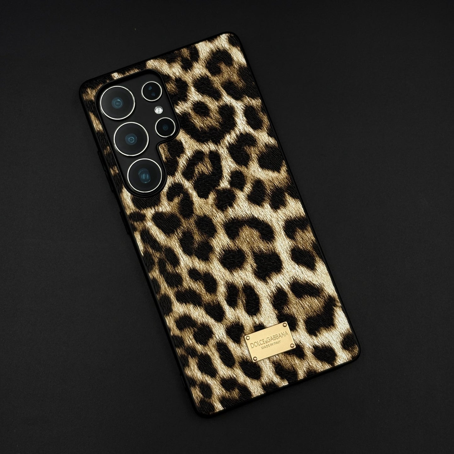 D&G Luxury Leopard Print Case for Samsung Galaxy S24 Ultra | Designer Protective Cover