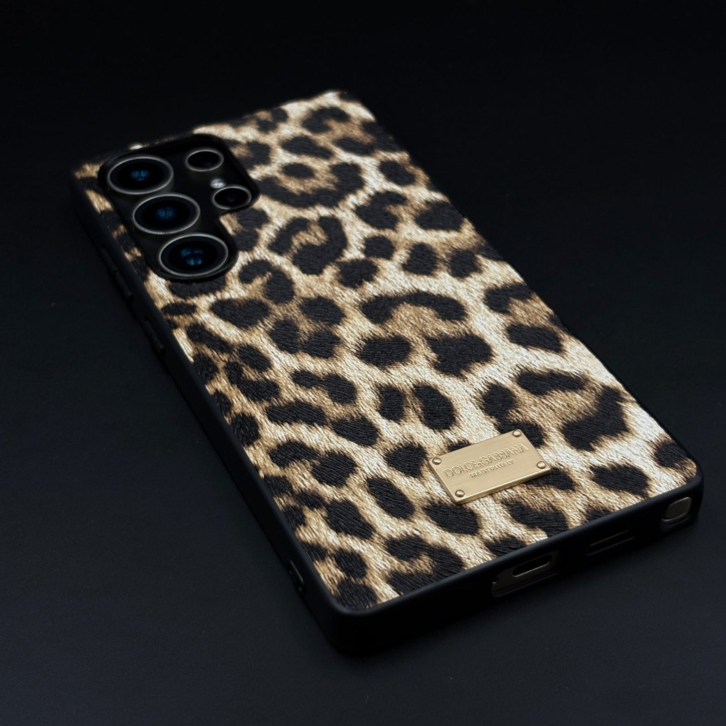 D&G Luxury Leopard Print Case for Samsung Galaxy S25 Ultra | Designer Protective Cover