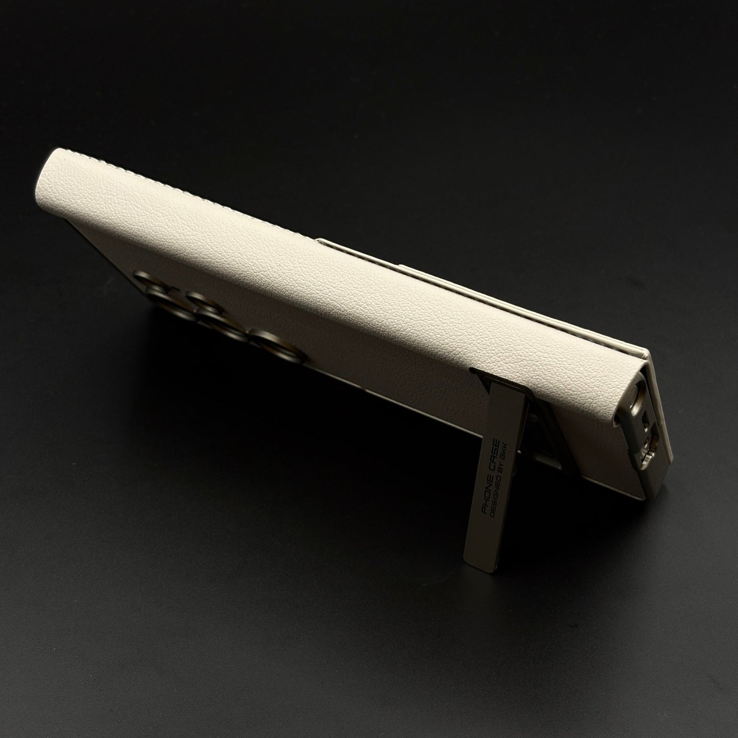 Flip Leather Case with Cardholder Slot & Metal Kickstand for Samsung Galaxy S24 Ultra