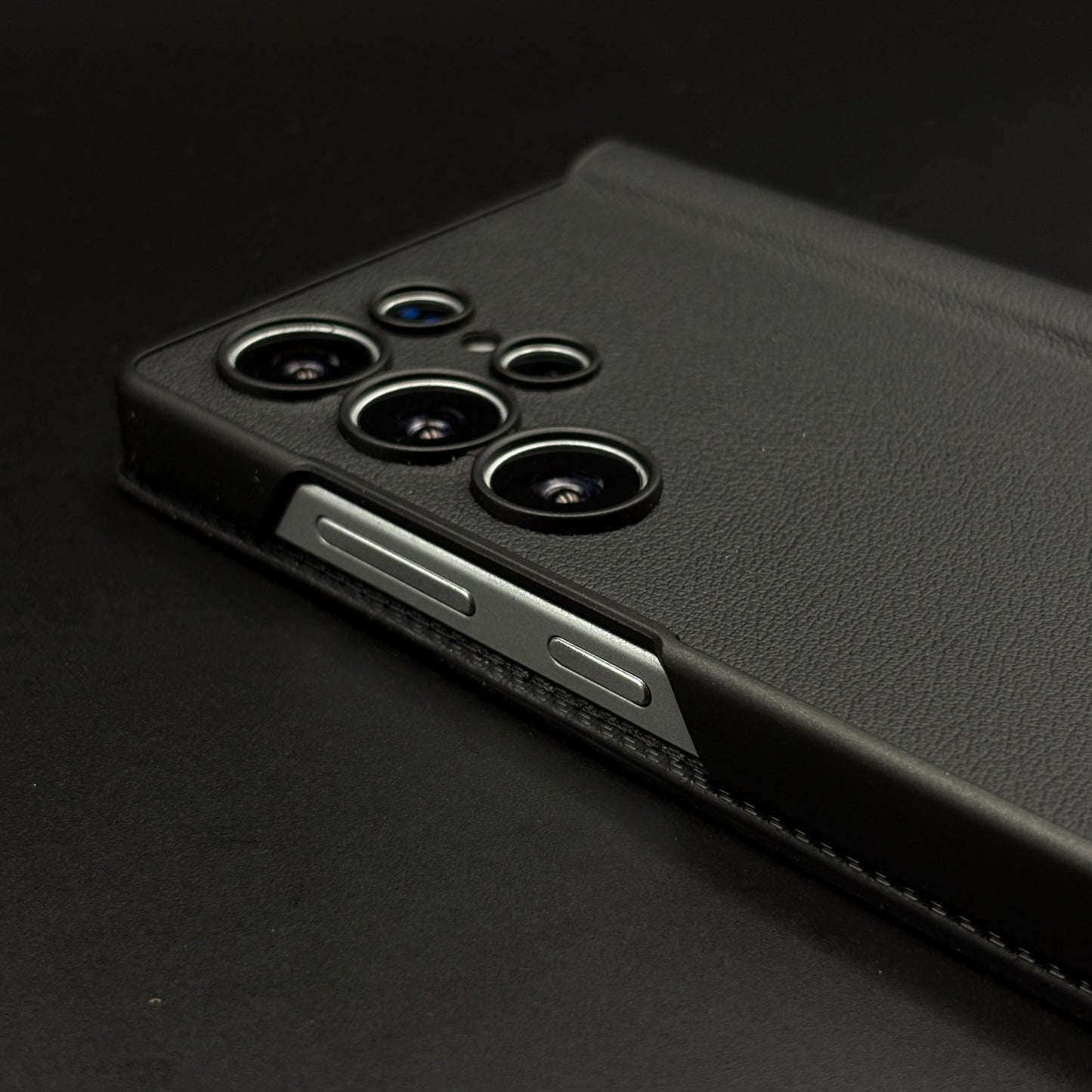 Flip Leather Case with Cardholder Slot & Metal Kickstand for Samsung Galaxy S25 Ultra