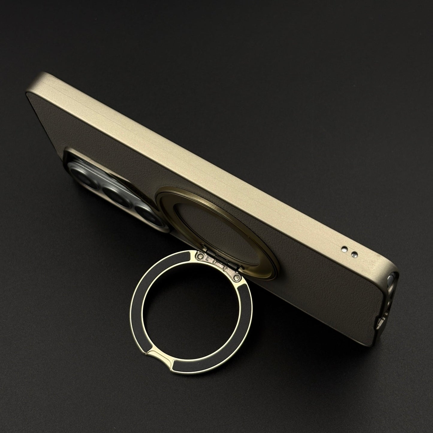 Leather Metal Rotating Stand MagSafe Case for Samsung Galaxy S26 Ultra