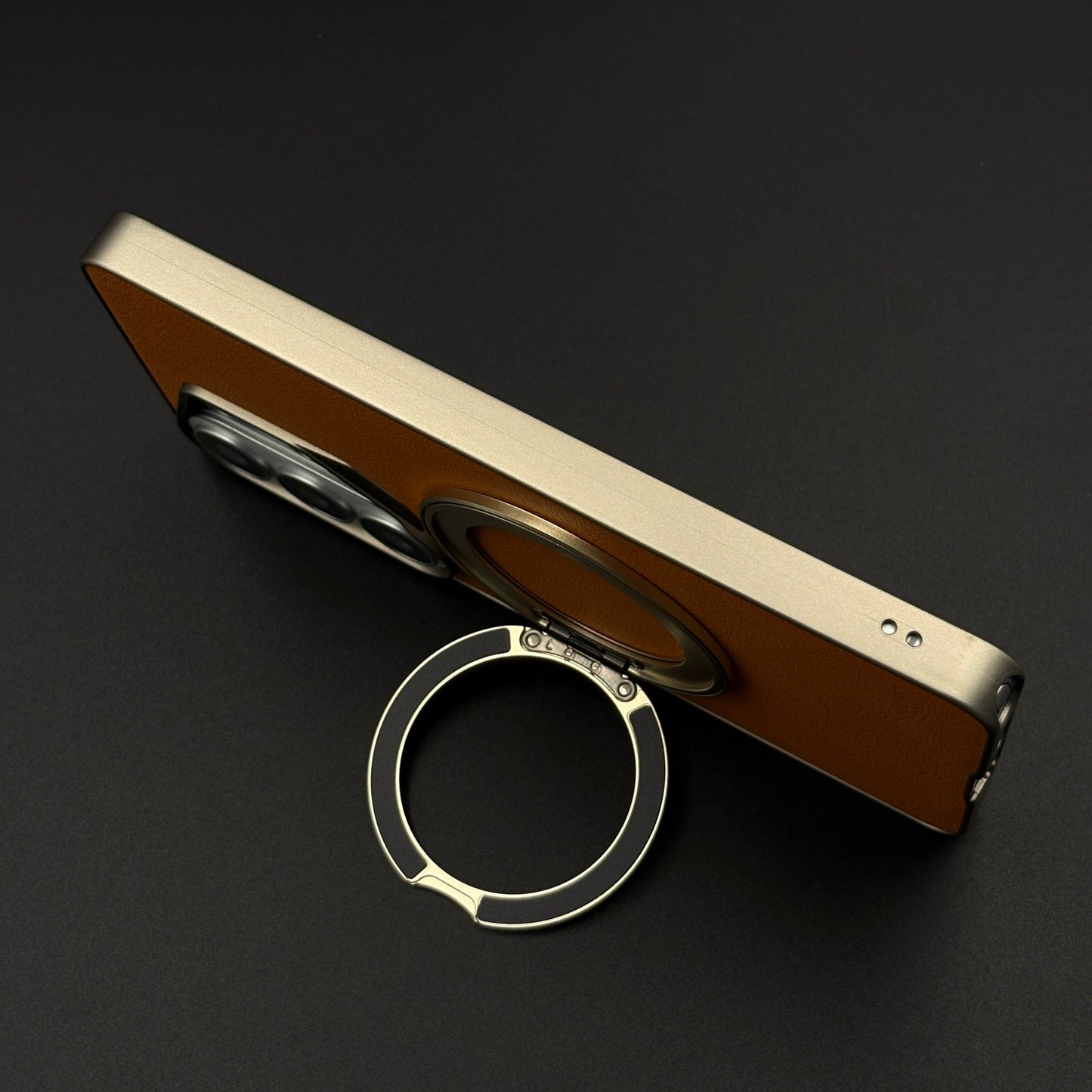 Leather Metal Rotating Stand MagSafe Case for Samsung Galaxy S26 Ultra