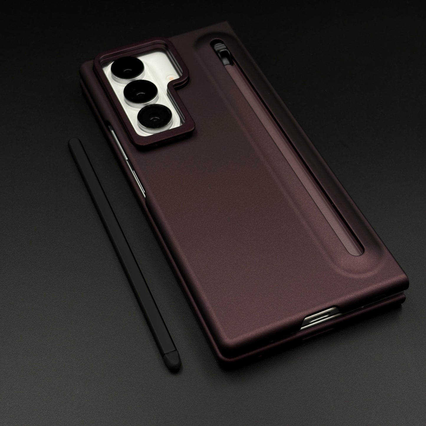 Matte Case with Pen Slot & Front Screen Protector for Samsung Galaxy Z Fold 6