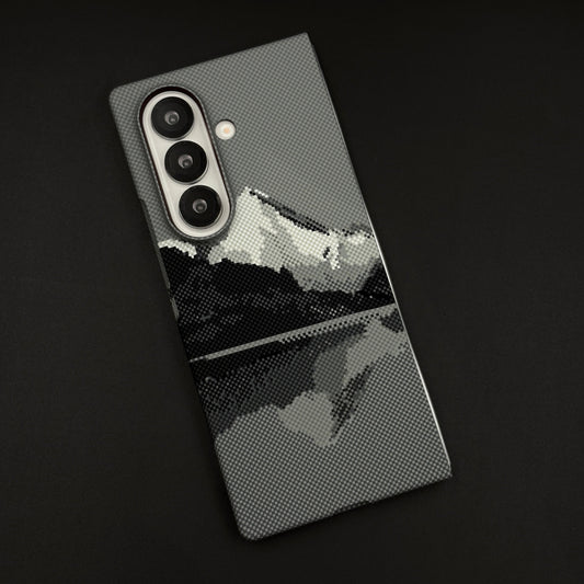 Aramid Texture Case Stripe Pattern Mountain for Samsung Galaxy Z Fold 7 Carbon Fibre Feel | Hidden MagSafe | Ultra Slim Fit