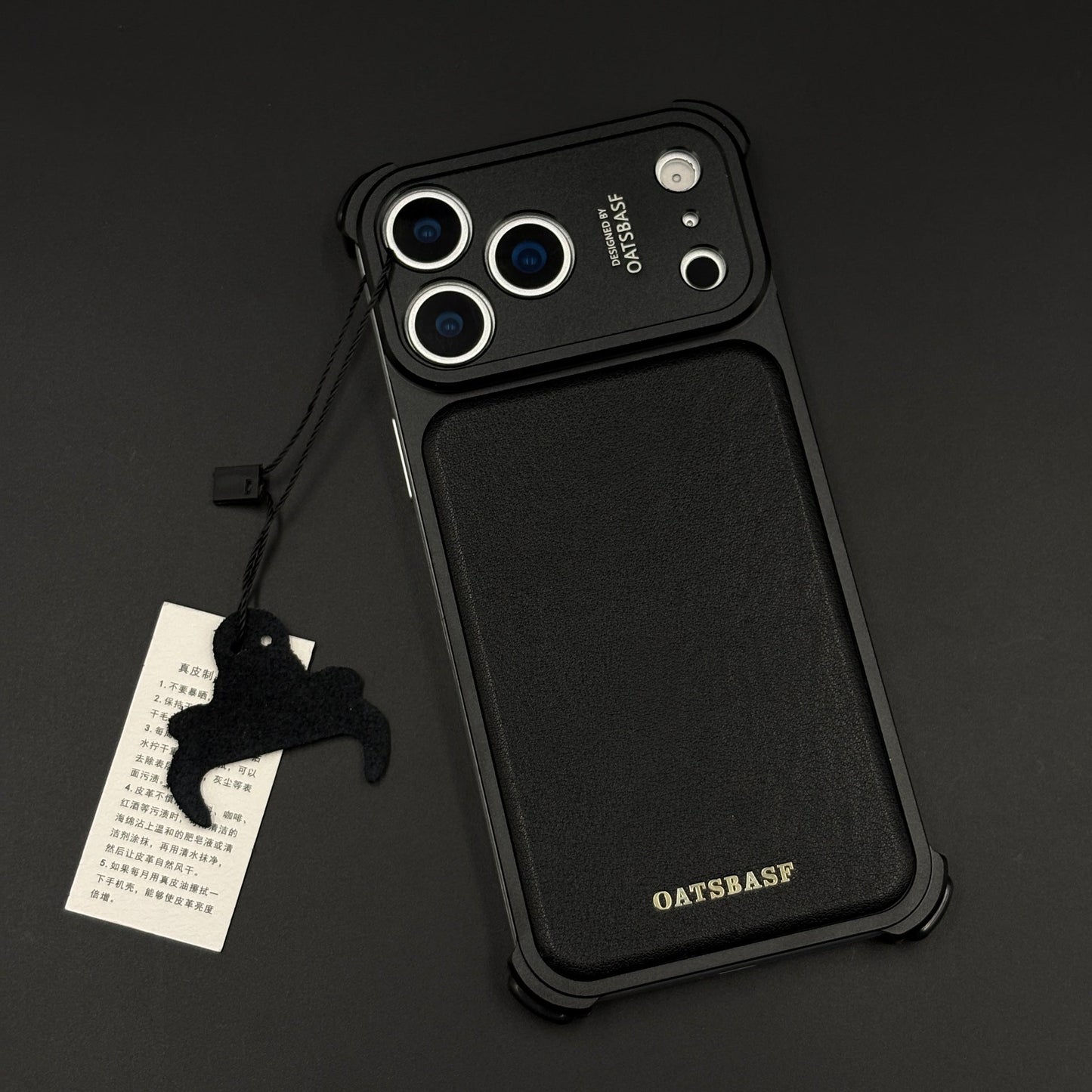Frameless Metal & Leather Case for iPhone 17 Series | Camera Protection Edition