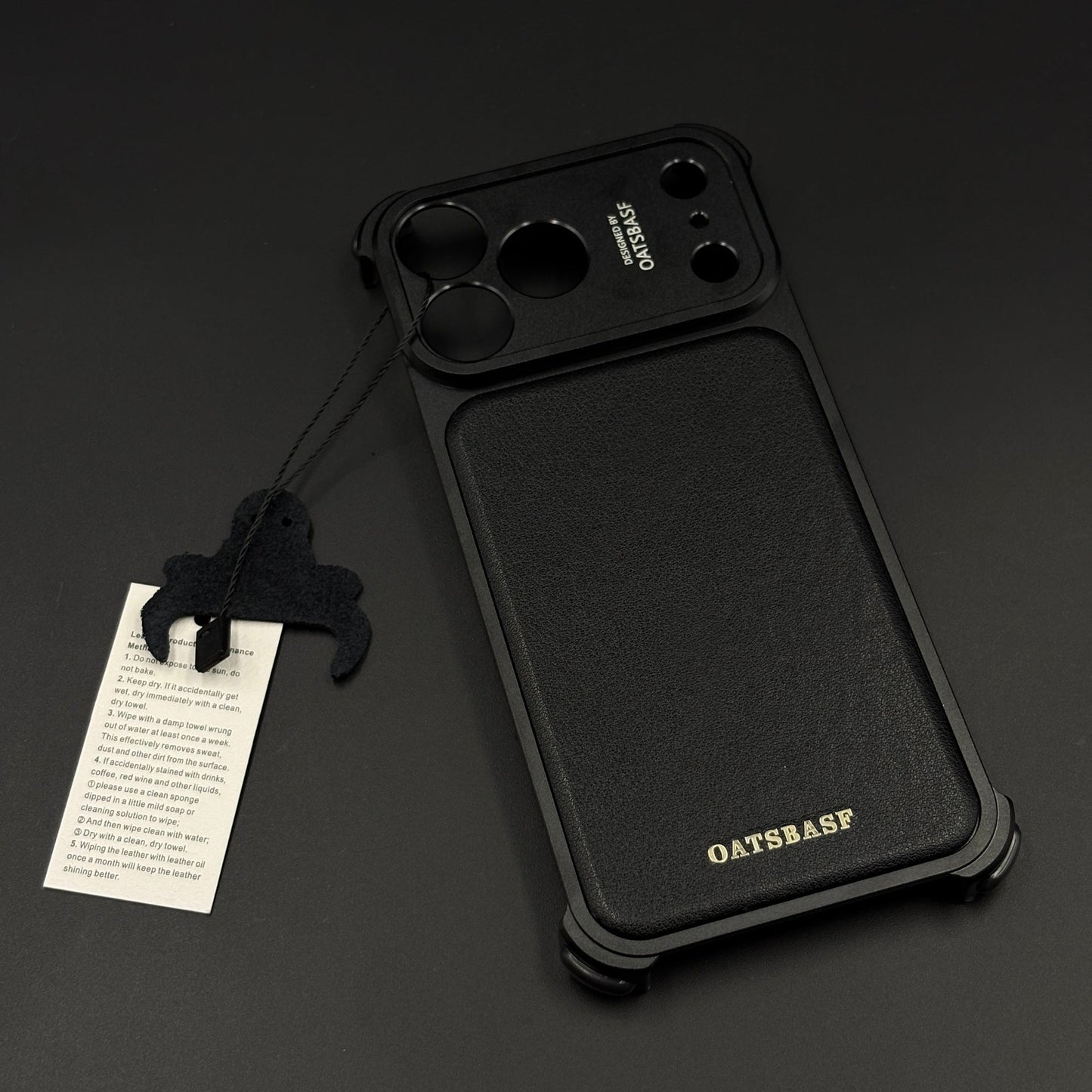 Frameless Metal & Leather Case for iPhone 17 Series | Camera Protection Edition