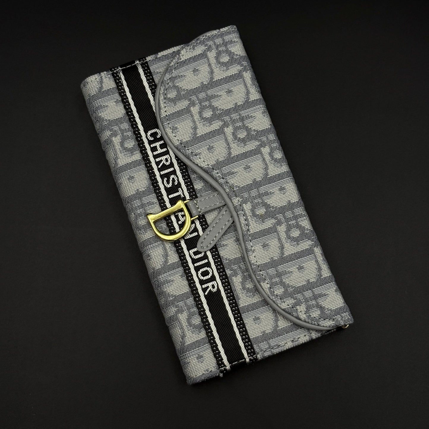 Luxury Embroidery CD Cardholder Case with Crossbody Sling for Samsung Galaxy S25 Ultra
