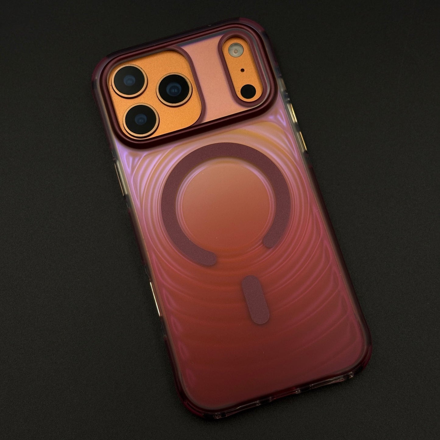 Luxury Burgundy MagSafe Translucent Finish Case for iPhone 17 Series