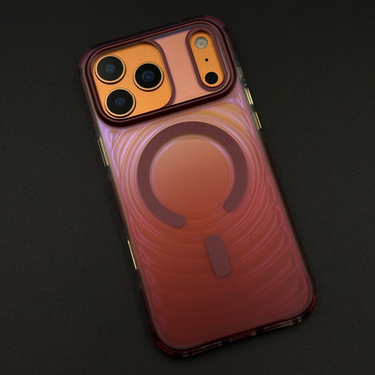 Luxury Burgundy MagSafe Translucent Finish Case for iPhone 17 Series