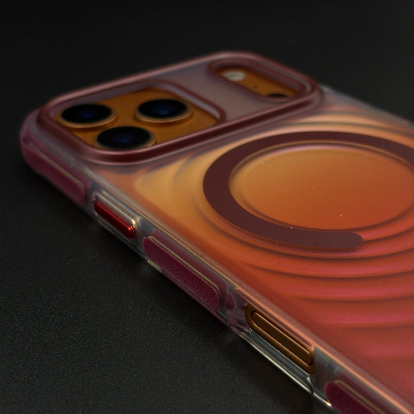 Luxury Burgundy MagSafe Translucent Finish Case for iPhone 17 Series