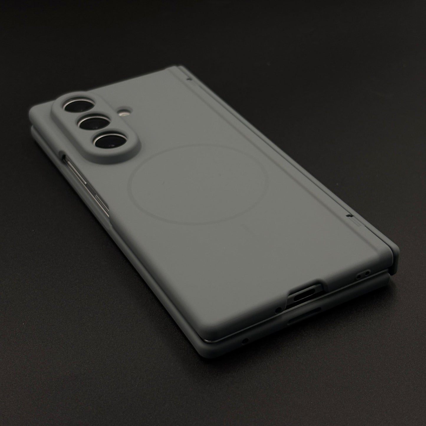 Silicone MagSafe Case with Front Screen Protector and Hinge Protection for Samsung Galaxy Z Fold 8 Ultra