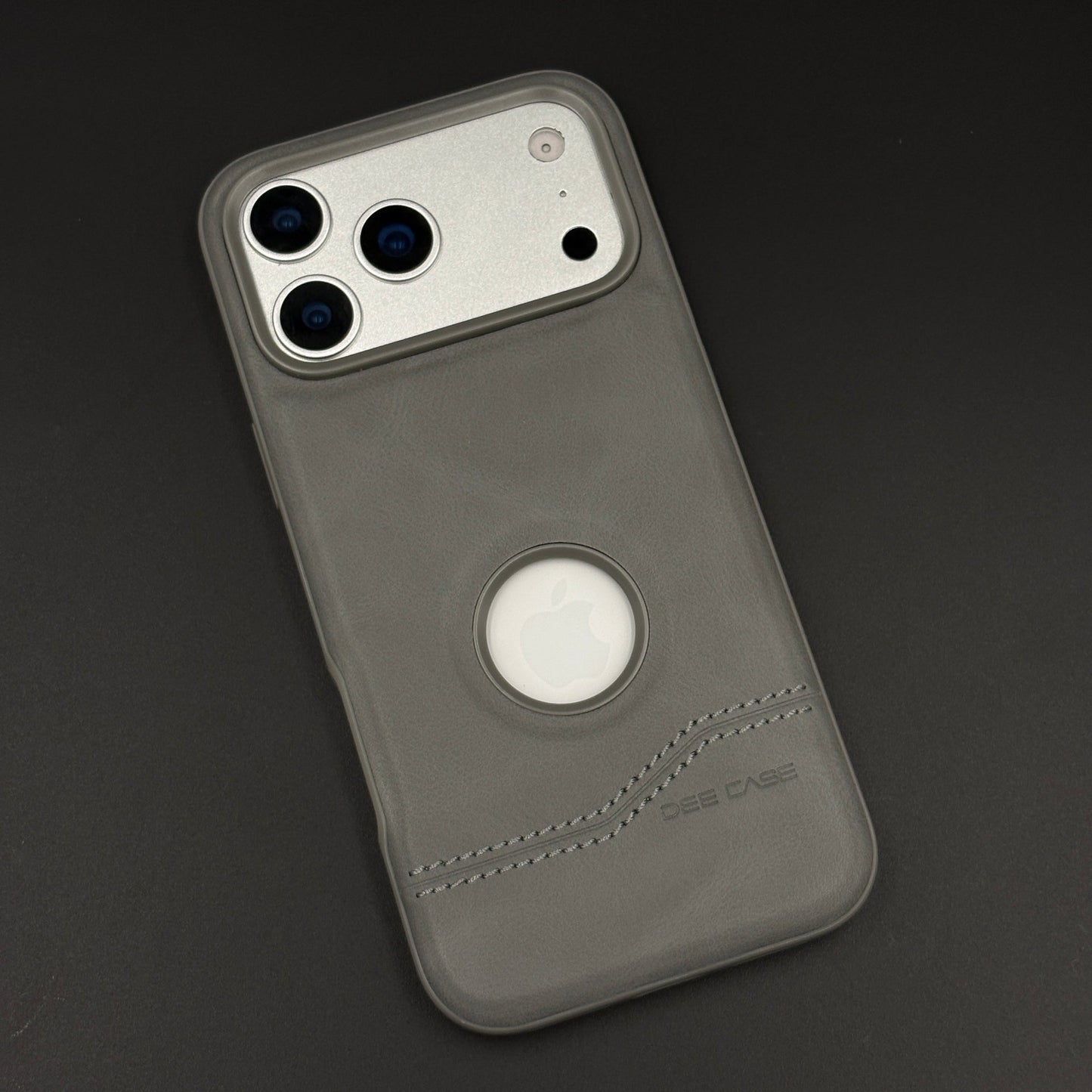 Bottom Stitch Leather Mobile Case Cover for iPhone 17 Series | Logo Cut Designer Edition