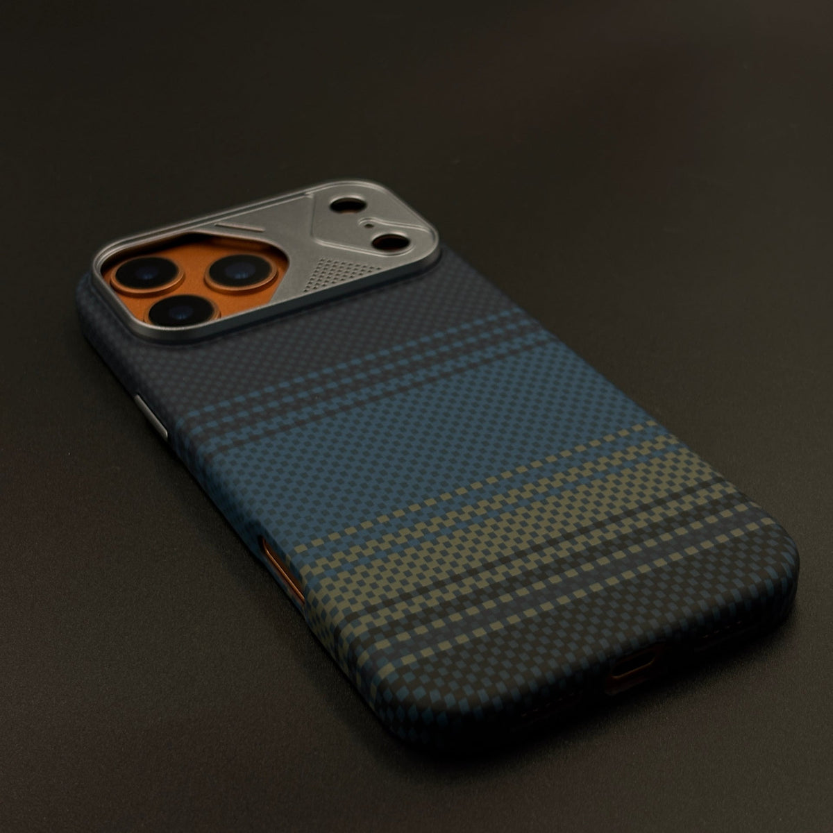 Blue Teal Premium Slim Case for iPhone 17 Series | Rare Aramid Texture Finish | Real Carbon Fibre Feel | Hidden MagSafe
