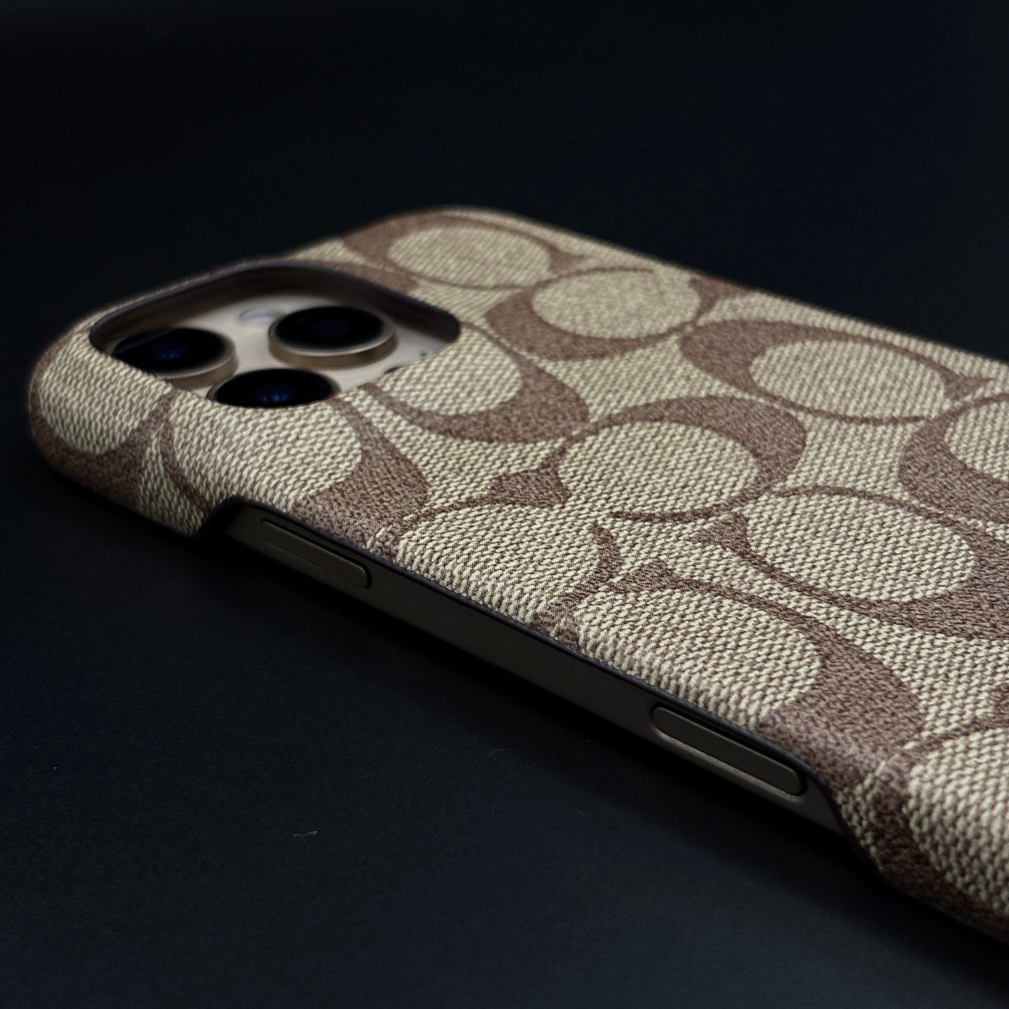CC Pattern PU Leather Case Cover for iPhone | Iconic Luxury Brand | Slim Designer Fit