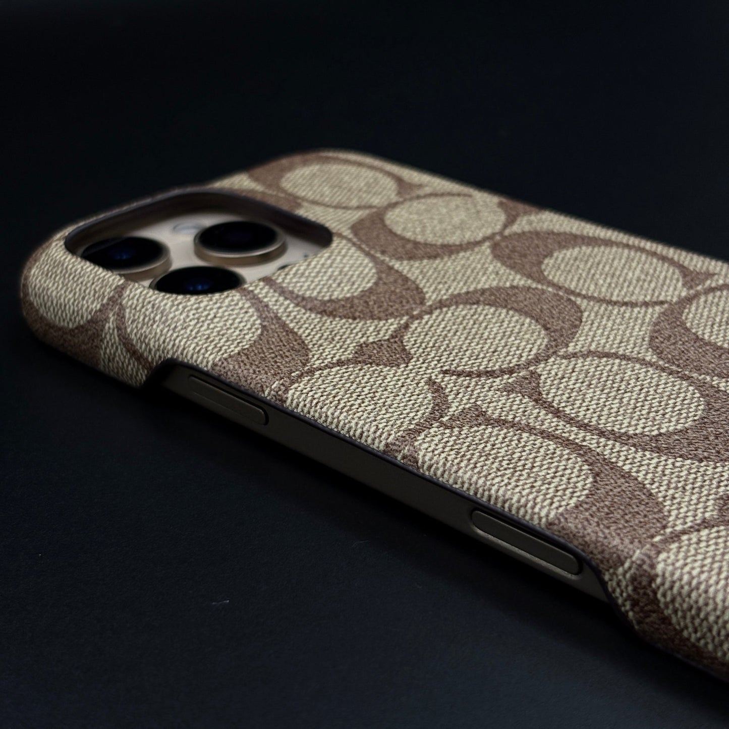CC Pattern PU Leather Case Cover for iPhone | Iconic Luxury Brand | Slim Designer Fit